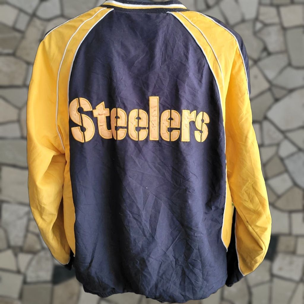 NFL NFL Pittsburgh Steelers Jacket XL Black - Windbreaker, 27" Pit, 100% Authentic NFL Size US XL / EU 56 / 4 - 1 Thumbnail