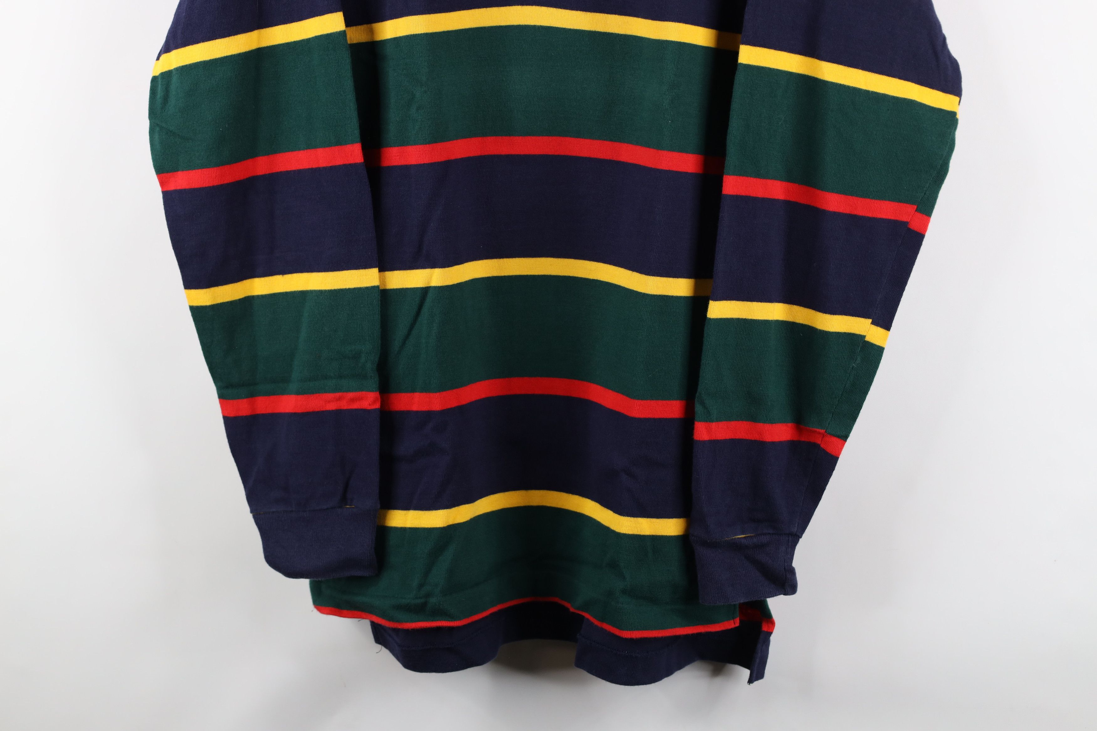 Vintage Vintage 90s Streetwear Striped Long Sleeve Rugby Polo USA Size US L / EU 52-54 / 3 - 3 Thumbnail