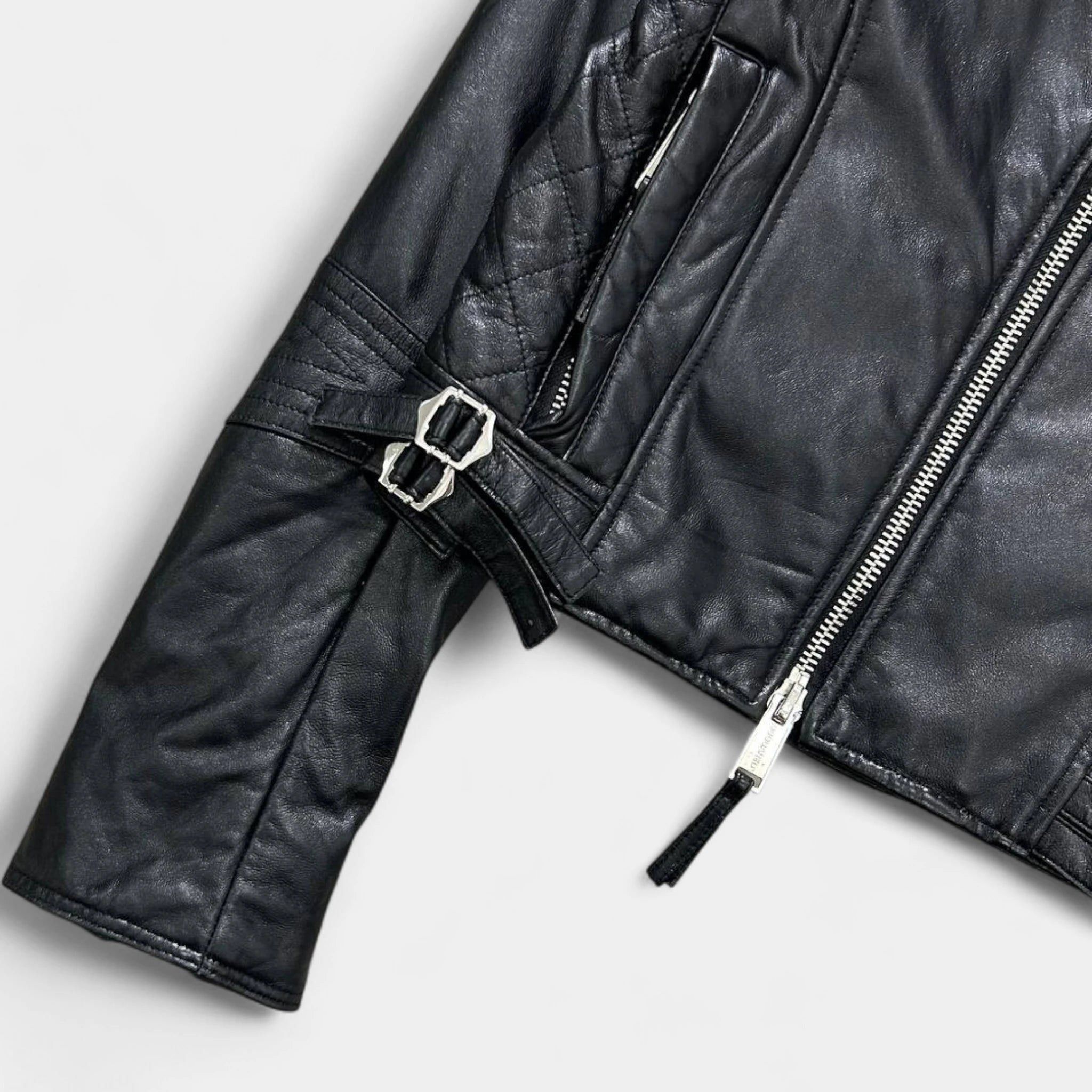 Dsquared2 Dsquared2 Black Cropped Leather Jacket Women Size M / US 6-8 / IT 42-44 - 2 Thumbnail