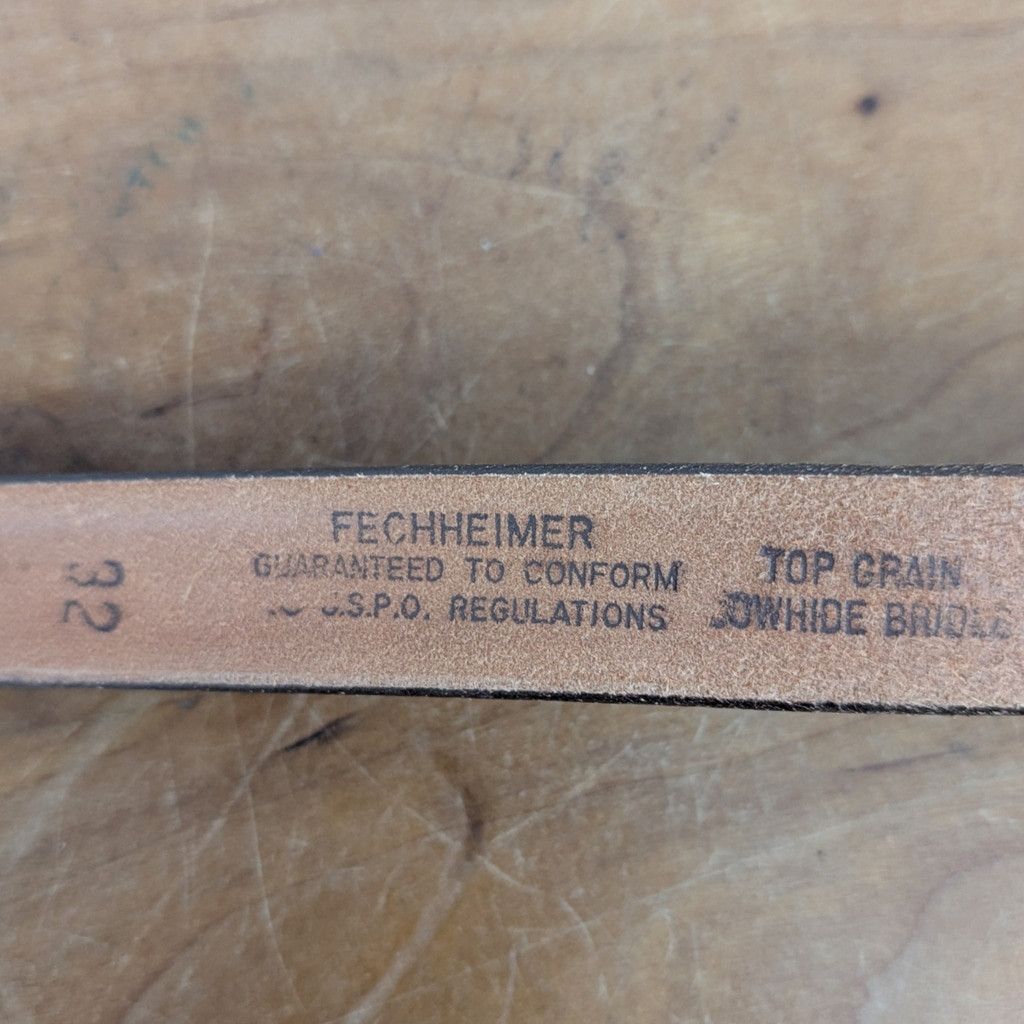 Other True Vintage Fechheimer Uniform Brown Leather Belt 32 EUC Size ONE SIZE - 2 Thumbnail