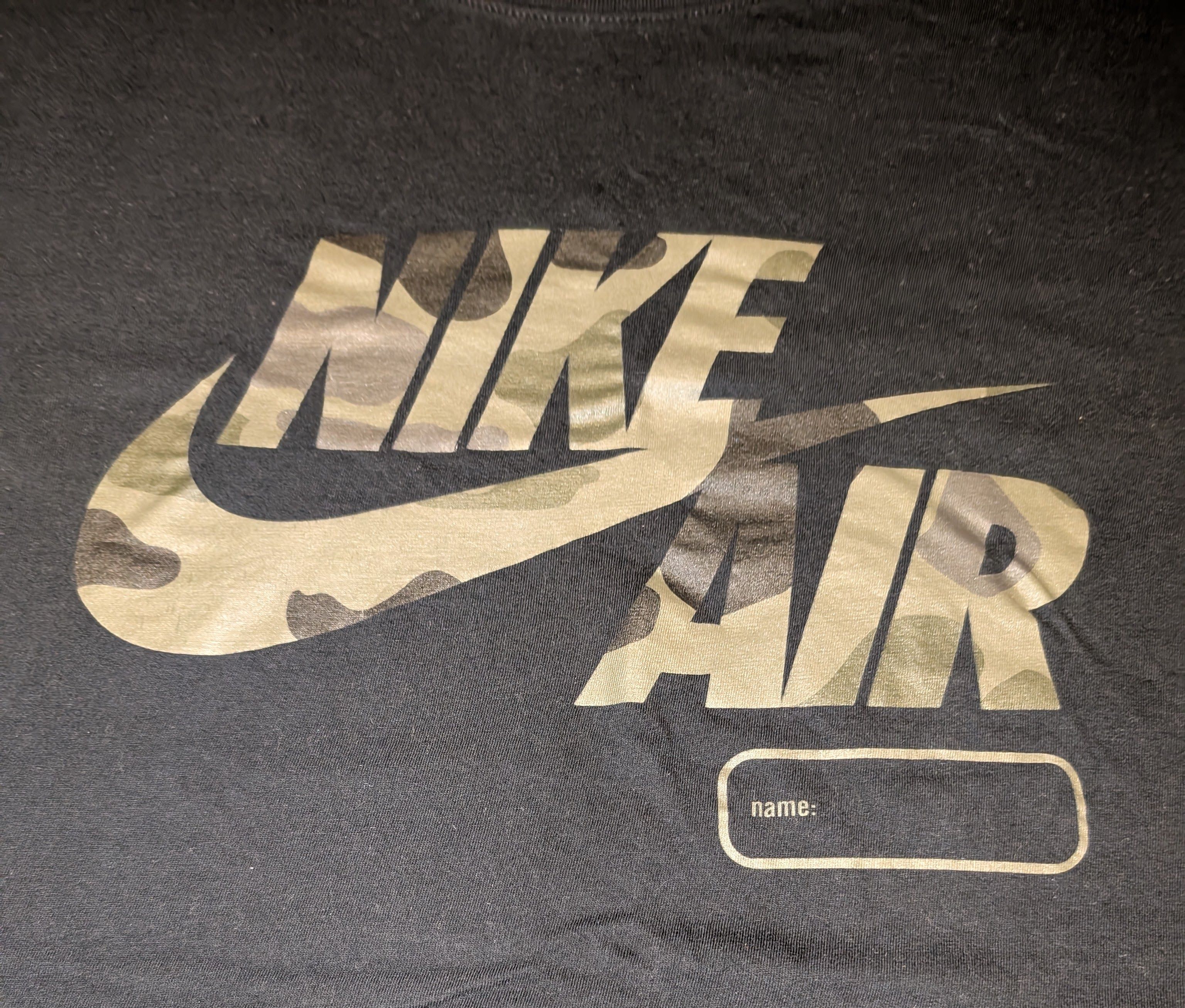 Nike Nike Air - Name Tag Tee (Black/Camo) Large Size US L / EU 52-54 / 3 - 2 Thumbnail