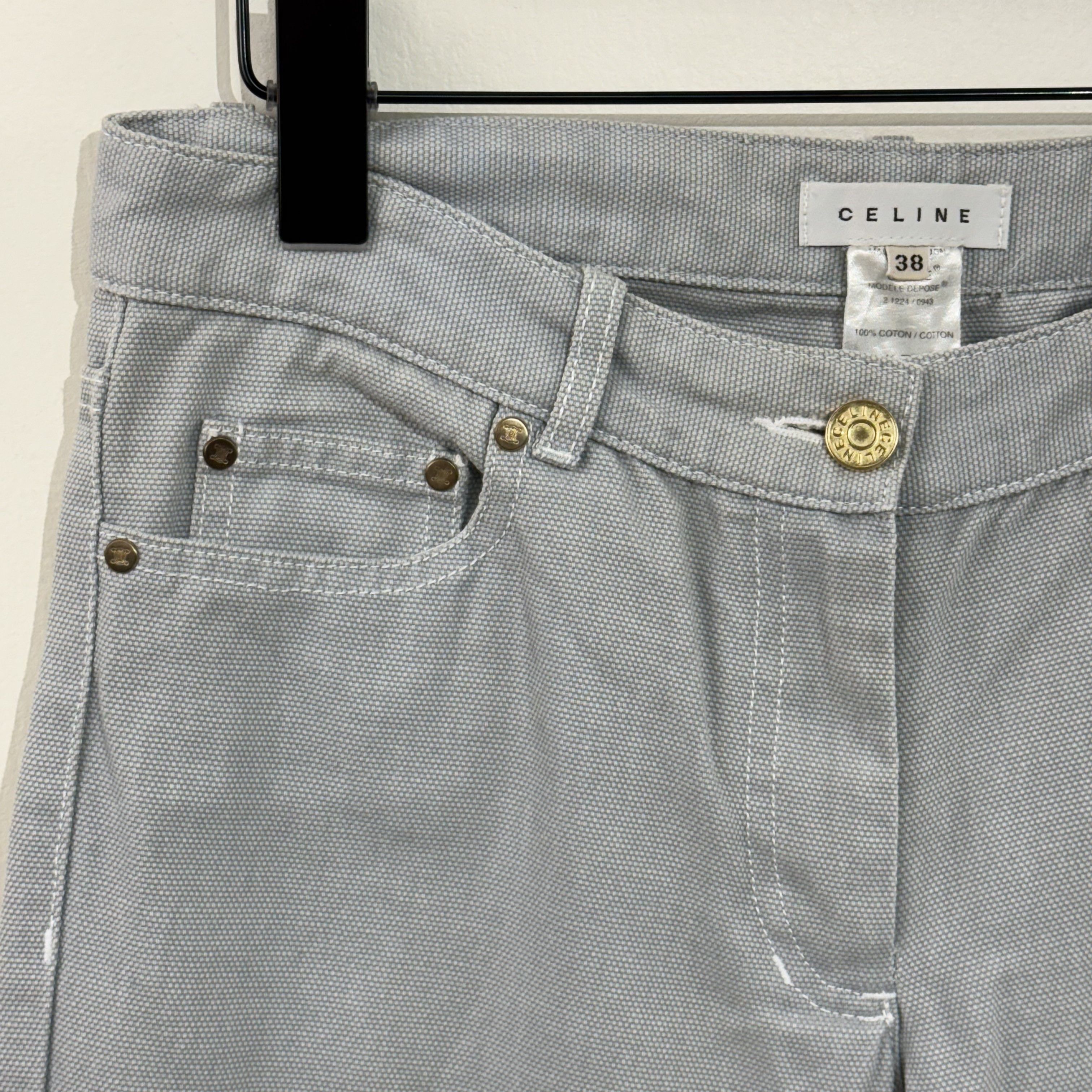 Celine Celine Bootcut Cotton Pants Size 30" / US 8 / IT 44 - 3 Thumbnail
