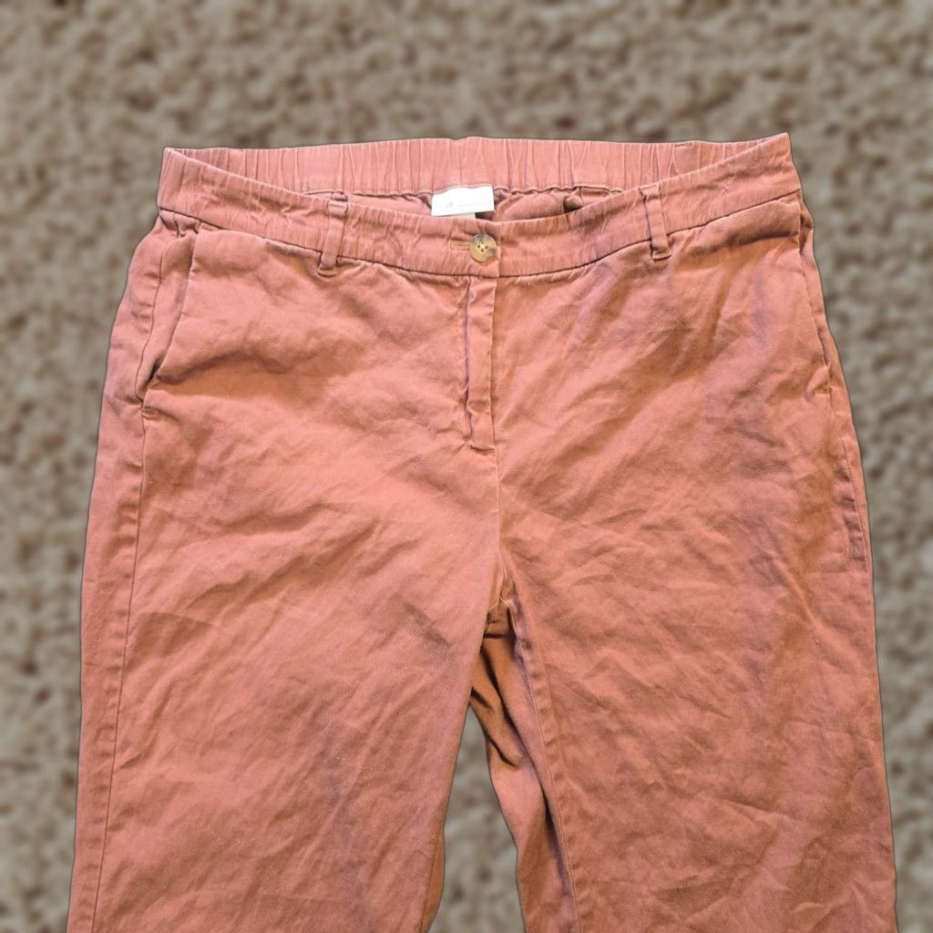 J. Jill **J. Jill Women's Orange Straight Leg Linen Stretch Crop Pants** User: J. Jill Women's Orange Straight Leg Linen Stretch Crop Pants Size 38" / US 16 / IT 52 - 1 Thumbnail