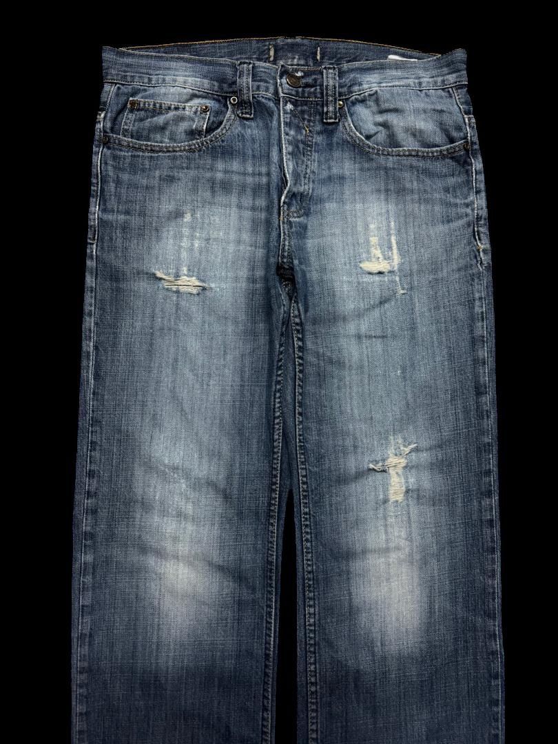 JACKROSE Vintage Japanese Sick Faded Distressed Straight Denim Jeans Size US 32 / EU 48 - 3 Thumbnail