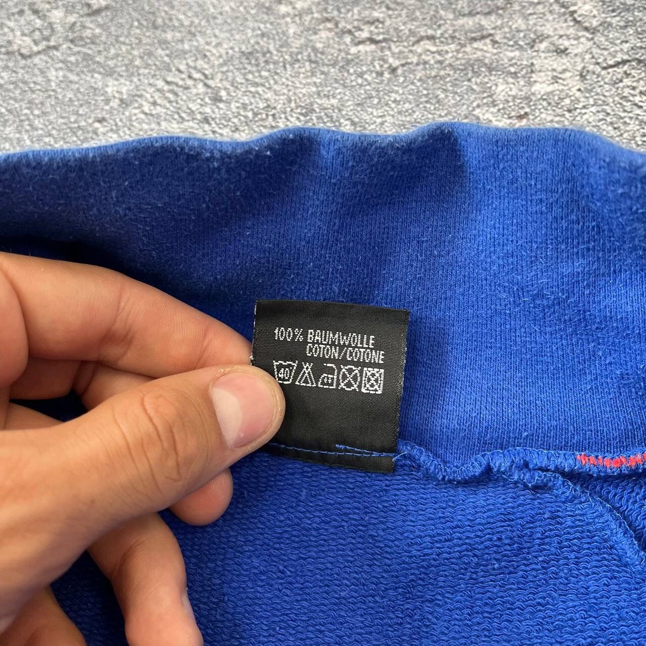 Other Y2K Rare 🇫🇷 Blue 10 Italia Team big center logo Soccer Zip Size US L / EU 52-54 / 3 - 2 Thumbnail