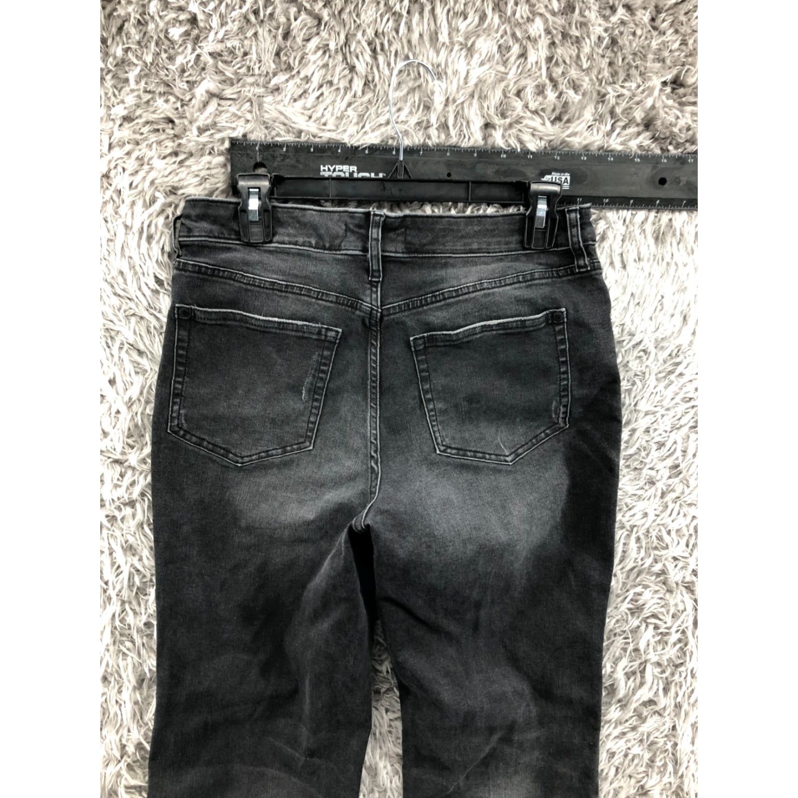Vintage Jennifer Lopez Jeans Capri Dark Wash Black 10 Womens Regular Mid Rise 27 In Inseam 5-Pocket Denim Cotton Belt Loops Logo Zipper Button Size 32" / US 10 / IT 46 - 6 Thumbnail