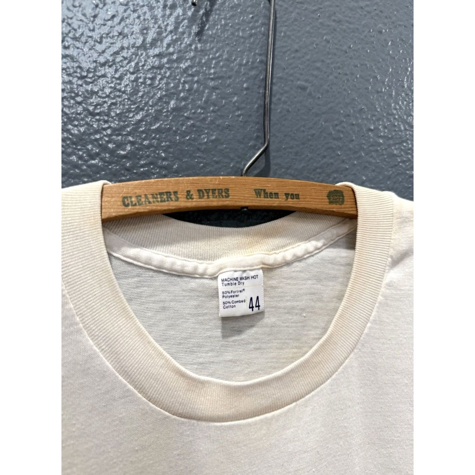 Vintage Vintage Penneys Tee Shirt Size 44 Cotton Blank White 70’s Men’s Size US L / EU 52-54 / 3 - 2 Thumbnail