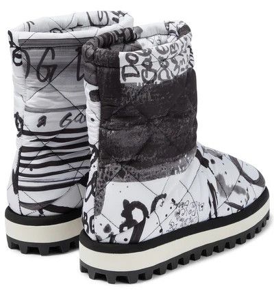 Dolce & Gabbana o1y0825 Padded Ankle Boots in White/Black Size US 6.5 / IT 36.5 - 4 Thumbnail