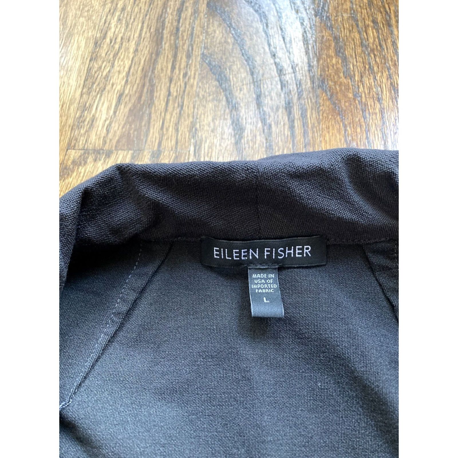 Eileen Fisher Eileen Fisher Cardigan Jacket Womens Large Open Front Dark Gray Stretch Size L / US 10 / IT 46 - 5 Thumbnail