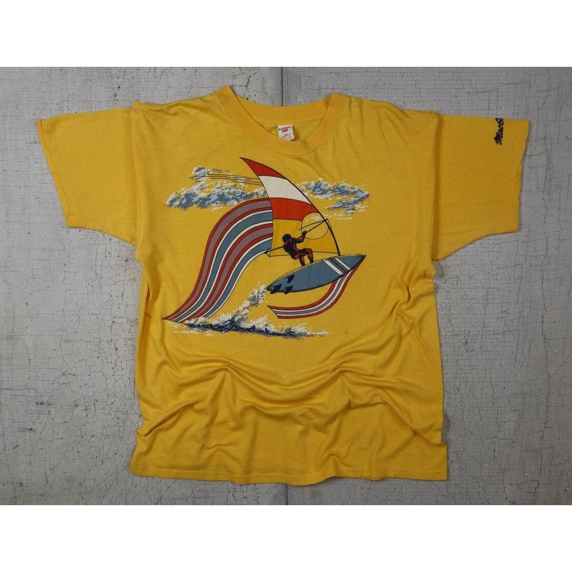 Vintage Vintage 70s MacGregor Surf T-Shirt XL Yellow Single Stitch Size US XL / EU 56 / 4 - 7 Thumbnail