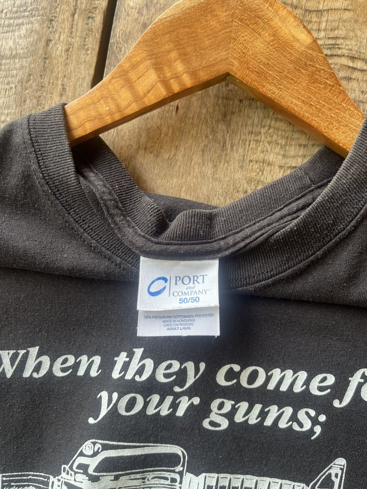 Vintage When they come for your guns Size US L / EU 52-54 / 3 - 3 Thumbnail