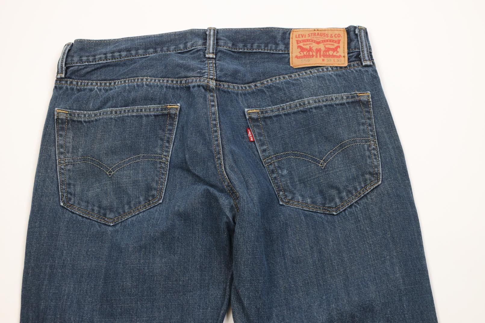 Levi's Vintage Y2K Levis 559 Relaxed Straight Wide Leg Jeans Blue Size US 33 - 12 Thumbnail