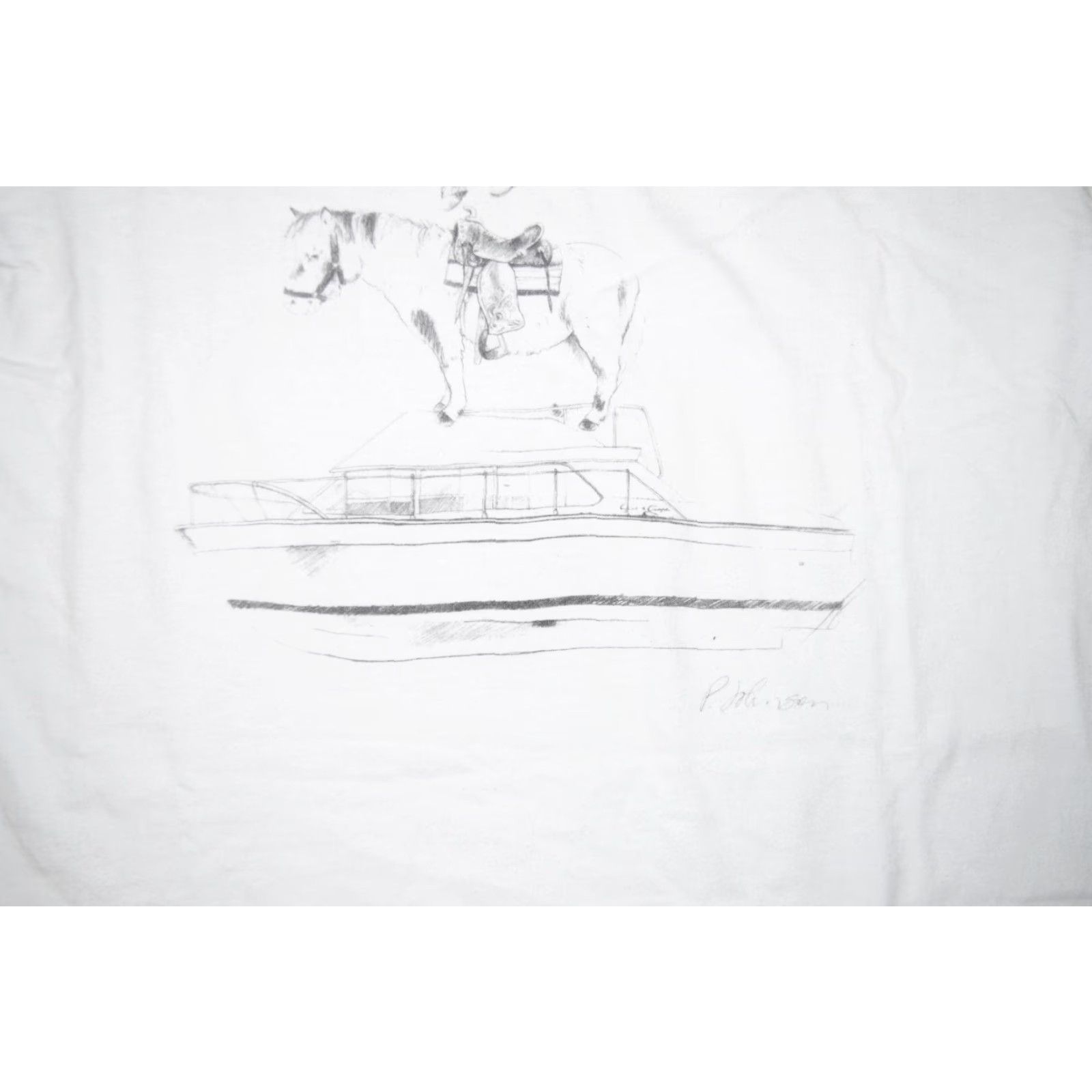 Hanes VINTAGE LYLE LOVETT IF I HAD A BOAT T-SHIRT Mens L White Country 80s 90s Music Size US L / EU 52-54 / 3 - 3 Thumbnail