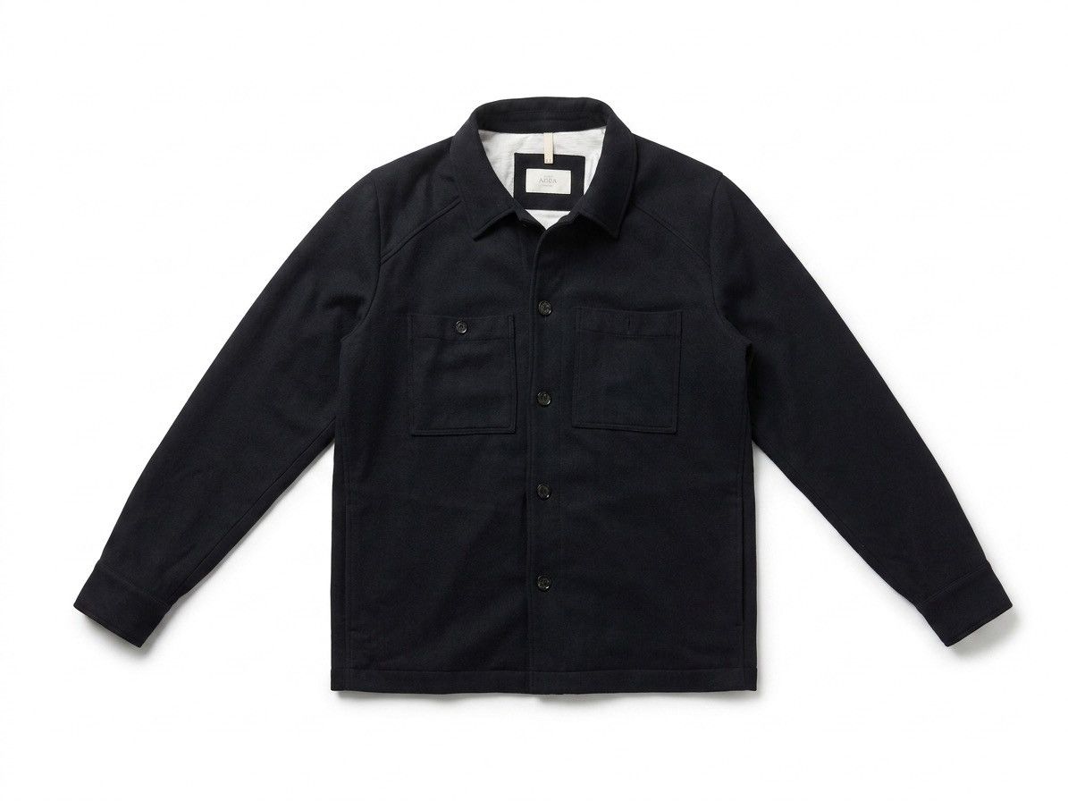 Altea Altea 100% Cashmere Overshirt, Navy, Size L, Made in Italy Size US L / EU 52-54 / 3 - 1 Thumbnail