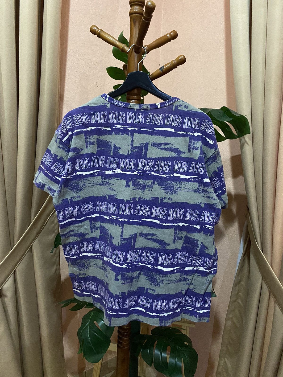 Adidas Rare 1980s Adidas Japan Purple Graphic Design by Descente Size US M / EU 48-50 / 2 - 6 Thumbnail