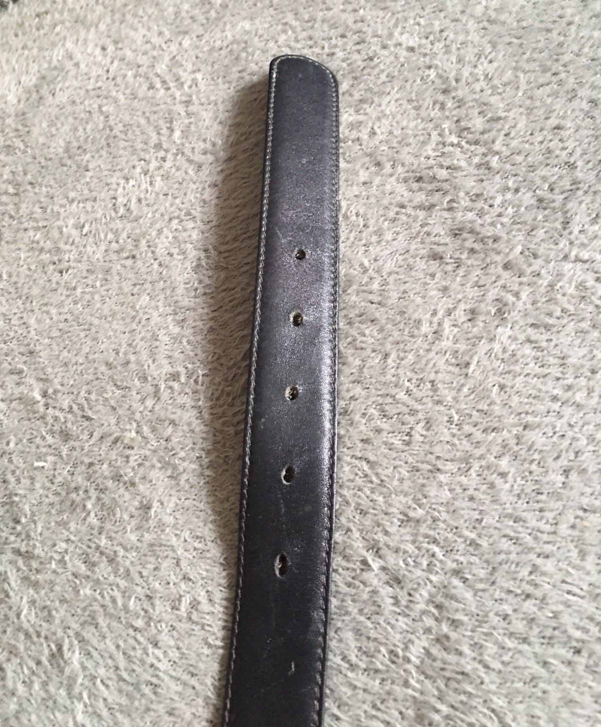Bally BALLY Black/Grey Leather Italy Mens Belt Size ONE SIZE - 8 Thumbnail