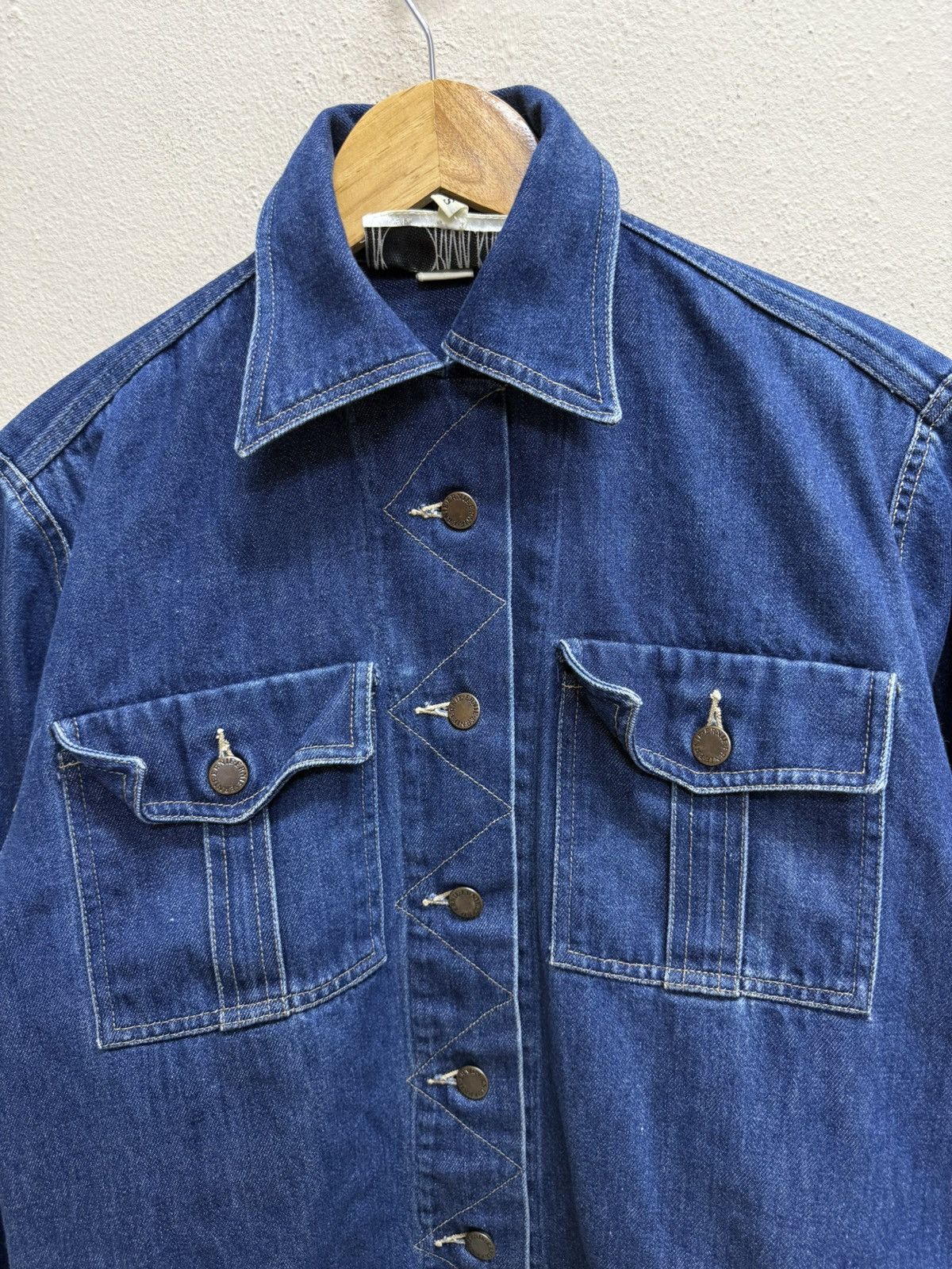 Japanese Brand × Norma Kamali × Vintage Norma Kamali Denim Bomber Jacket Size S / US 4 / IT 40 - 19 Thumbnail