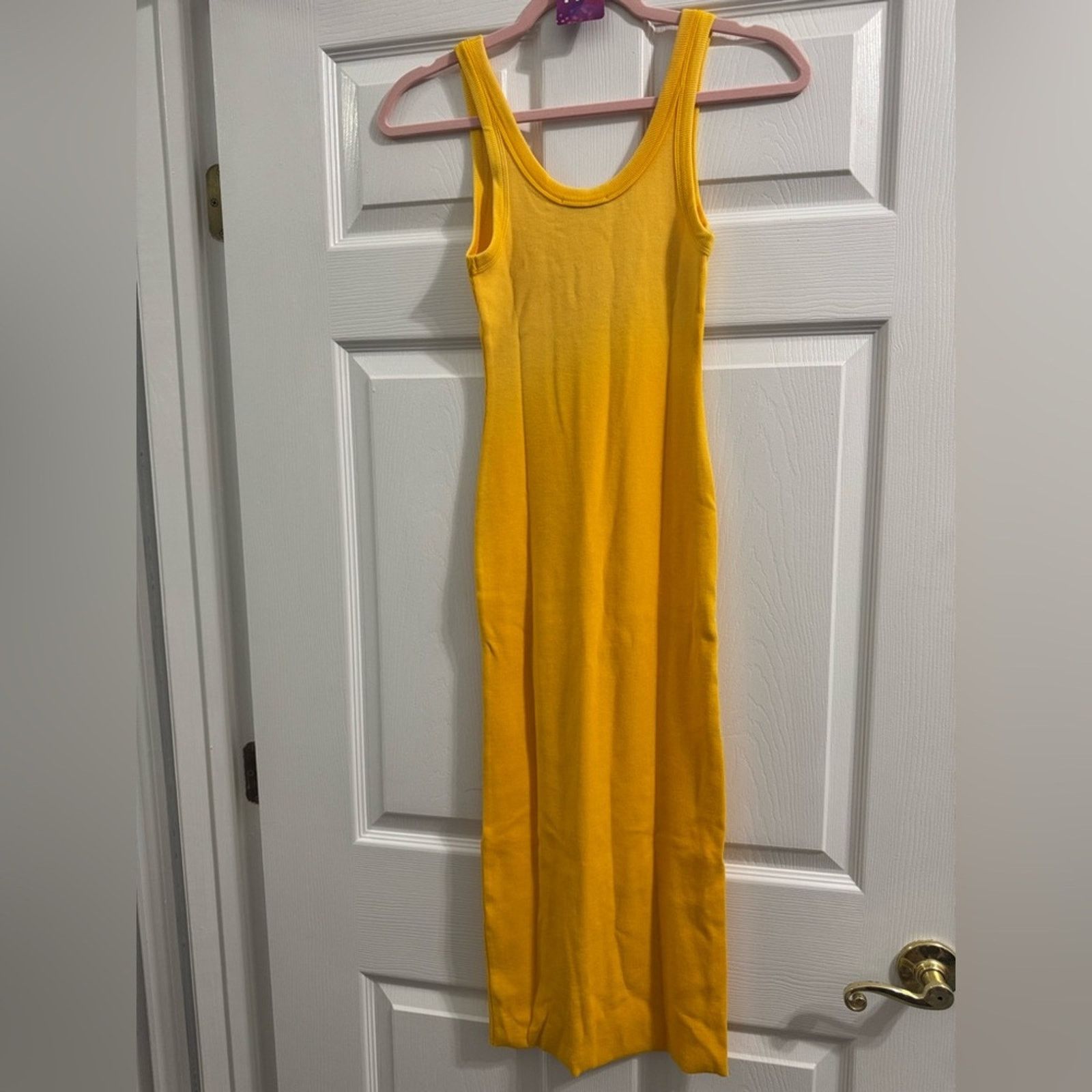 COTTONCITIZEN 171 NWT Cotton Citizen $185 Ombré Yellow Midi Dress Size XS Size XS / US 0-2 / IT 36-38 - 4 Thumbnail