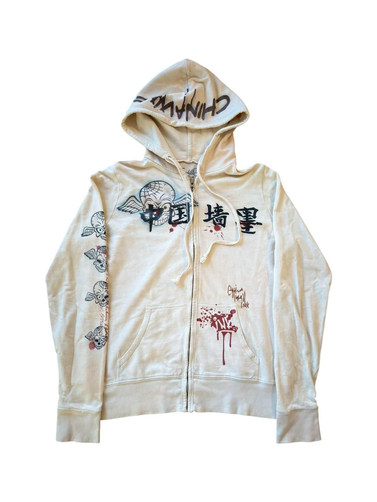The Great China Wall *RARE* 90s VINTAGE THE GREAT CHINA WALL TGCW HOODIE INK LA Size L / US 10 / IT 46 - 8 Thumbnail