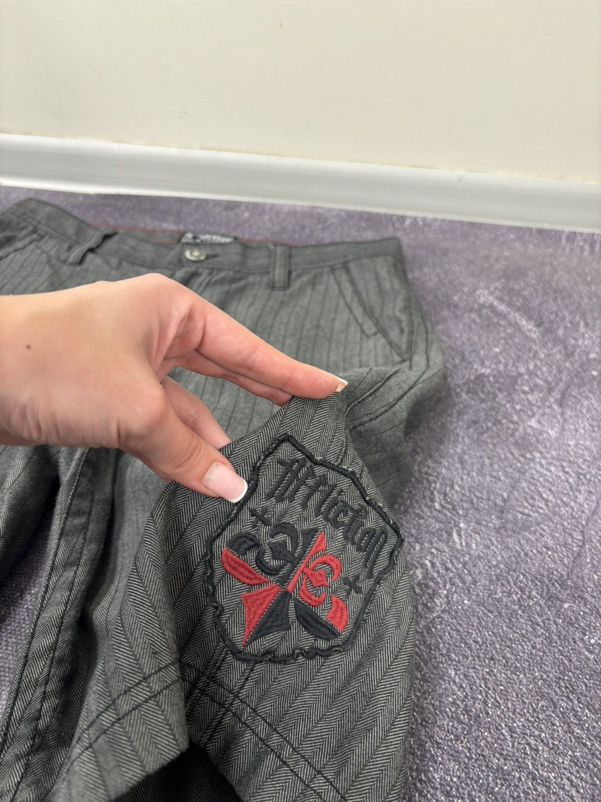 Affliction Vintage Affliction Y2K Grunge Crazy Cyber Rare Hype Shorts Size US 31 - 4 Thumbnail