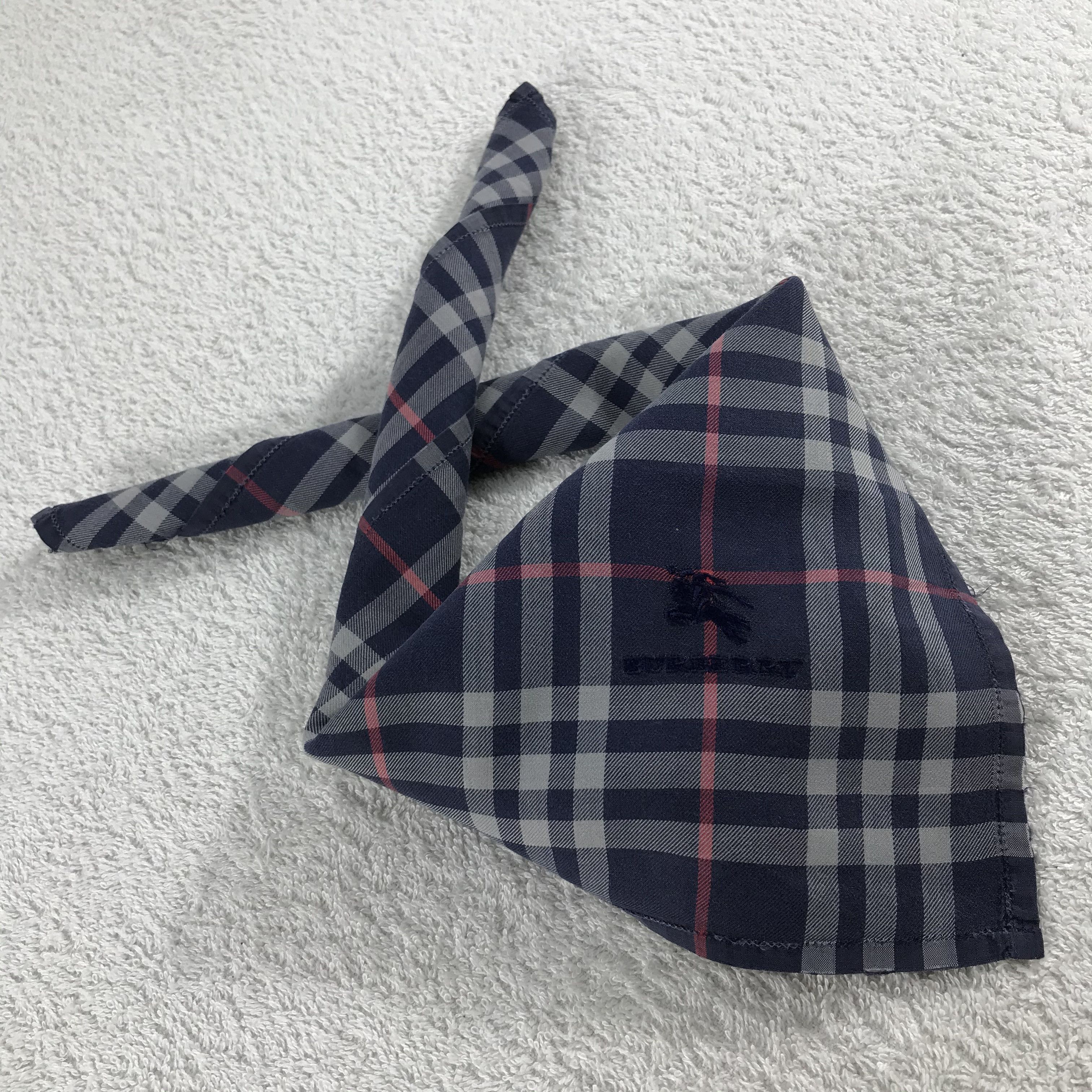 Burberry × Vintage Burberry Bandana / Handkerchief / Neckerchief - S208 Size ONE SIZE - 5 Thumbnail
