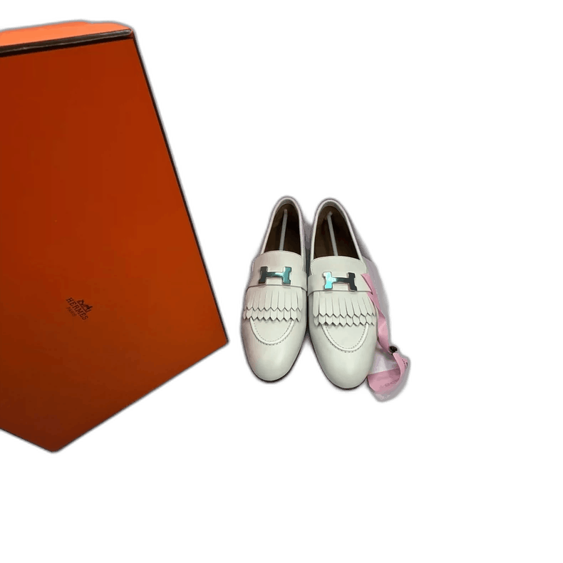 Hermes Hermes Fringed Loafers with Gold Buckle Size US 8 / EU 41 - 1 Thumbnail