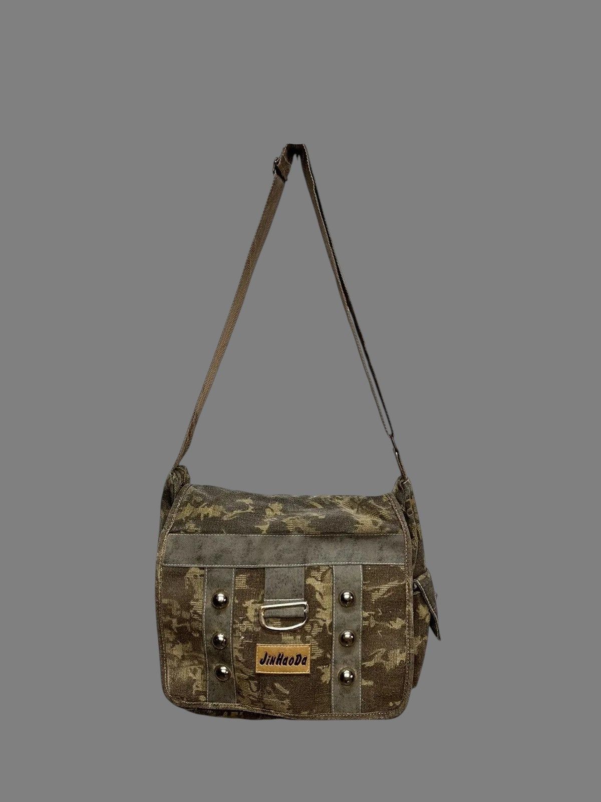 GOA Vintage Green Camo JinHaoDa Messenger Shoulder Bag Size ONE SIZE - 7 Thumbnail