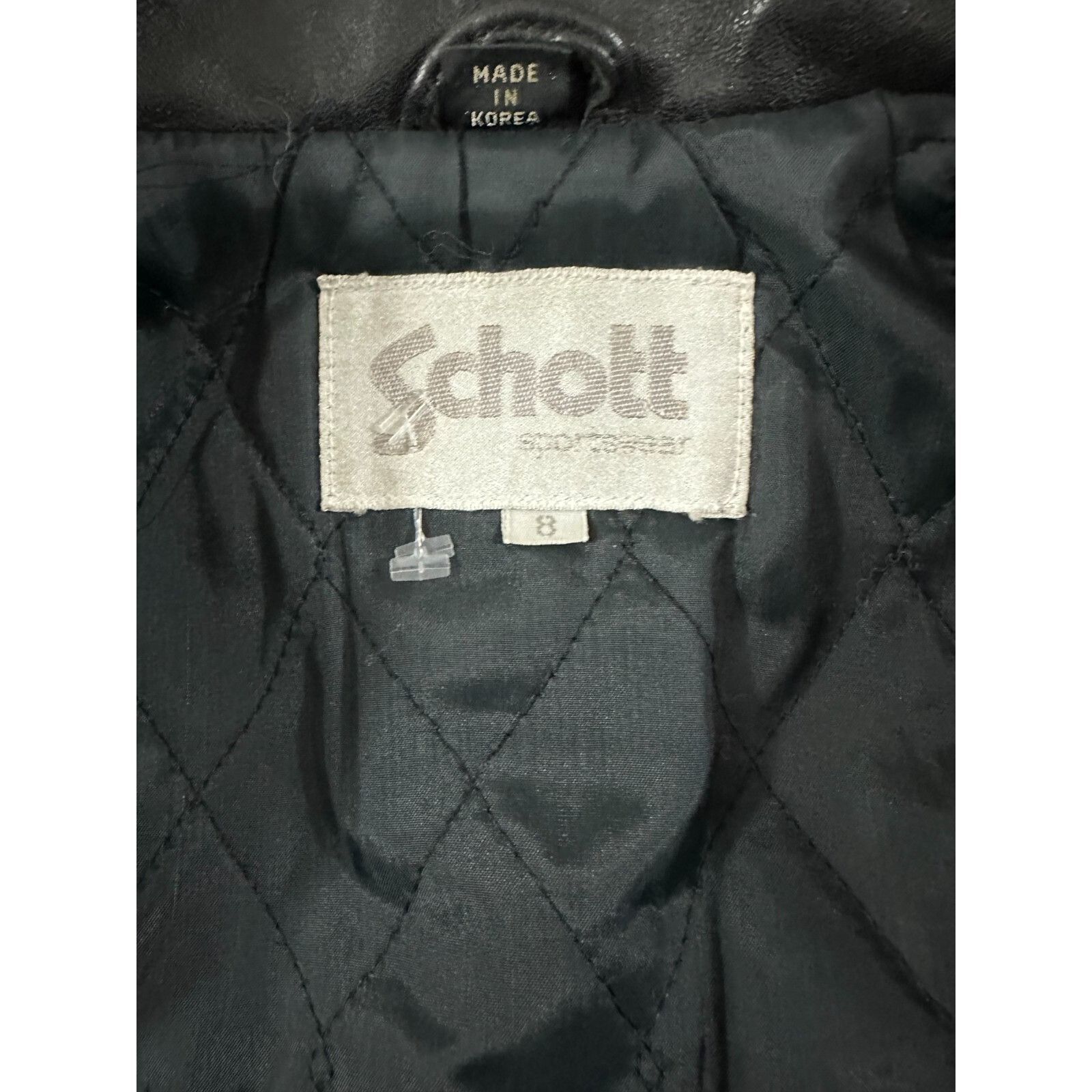 Schott Schott Biker Riders Leather Jacket color Black size 8 Size M / US 6-8 / IT 42-44 - 4 Thumbnail