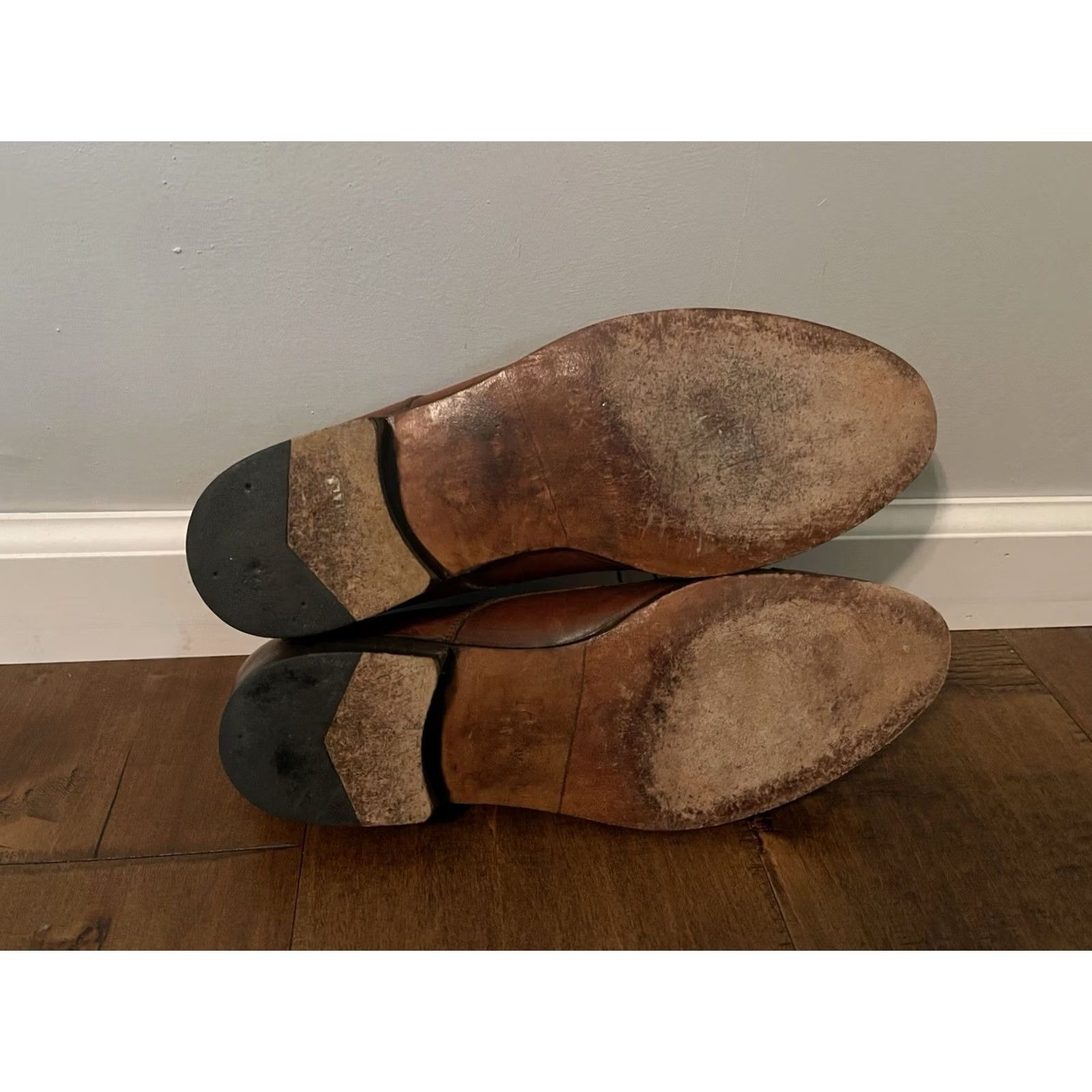 Johnston & Murphy VINTAGE Johnston & Murphy Brown Cap Toe Oxfords Shoes Men's 11W Italy Leather Size ONE SIZE - 6 Thumbnail