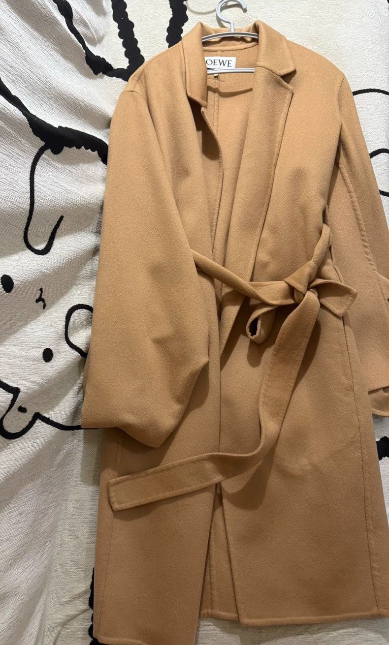 Loewe Loewe Wool Coat with Logo Patch - dmc Size US M / EU 48-50 / 2 - 1 Thumbnail