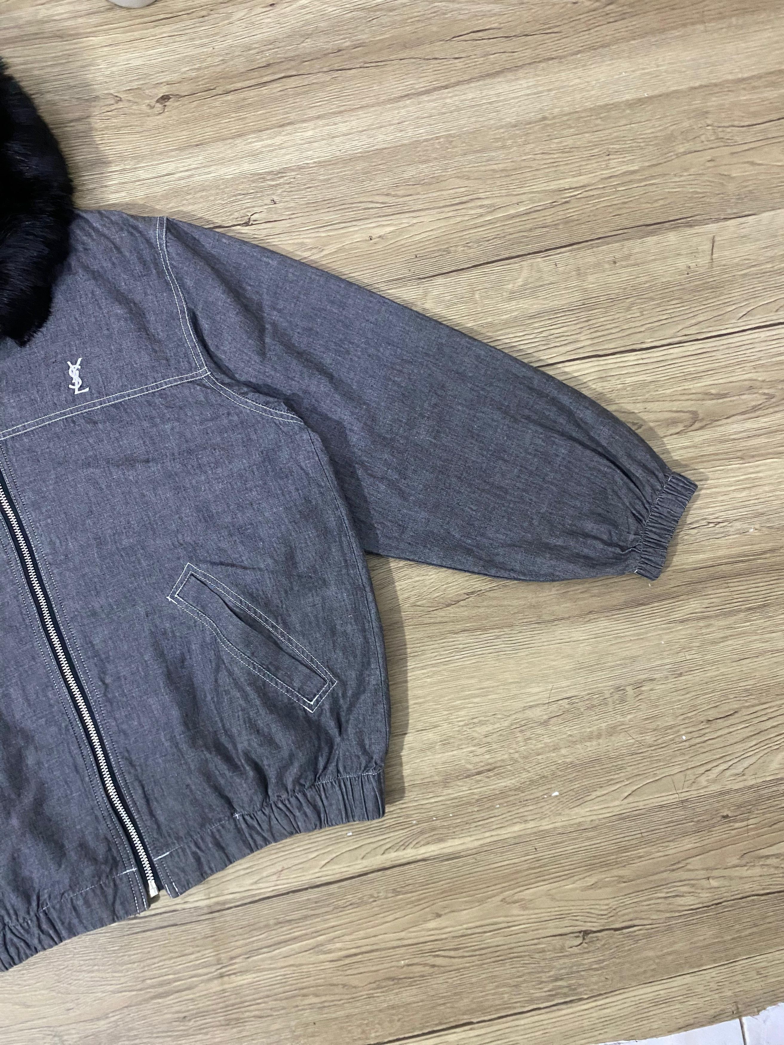 Yves Saint Laurent Yves Saint Laurent Fur Zipper Hoodie LGB Style Size US M / EU 48-50 / 2 - 8 Thumbnail