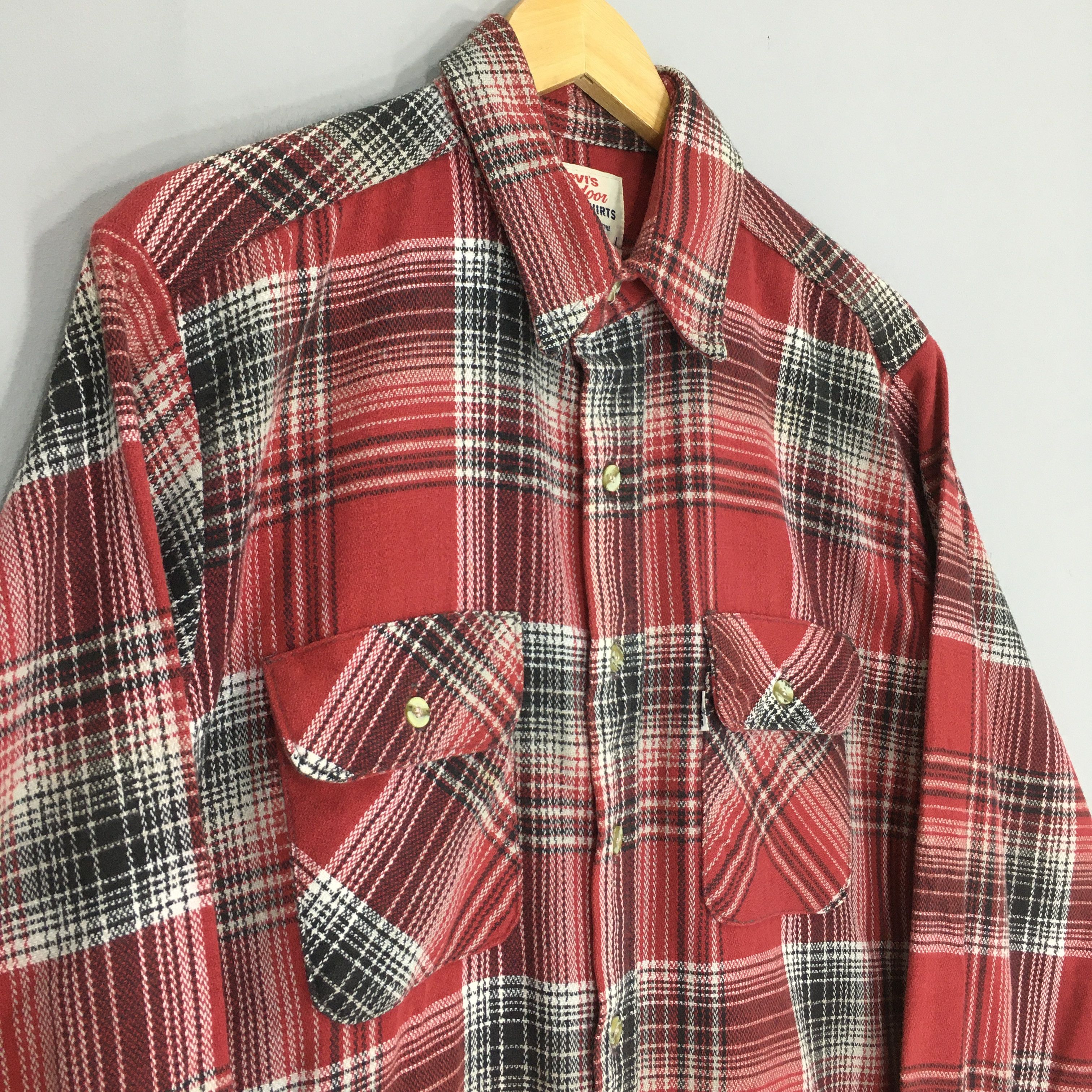 Levi's × Vintage Vintage Levi's Outdoor Alaska Checkered Flannel Shirt Large Size US L / EU 52-54 / 3 - 3 Thumbnail