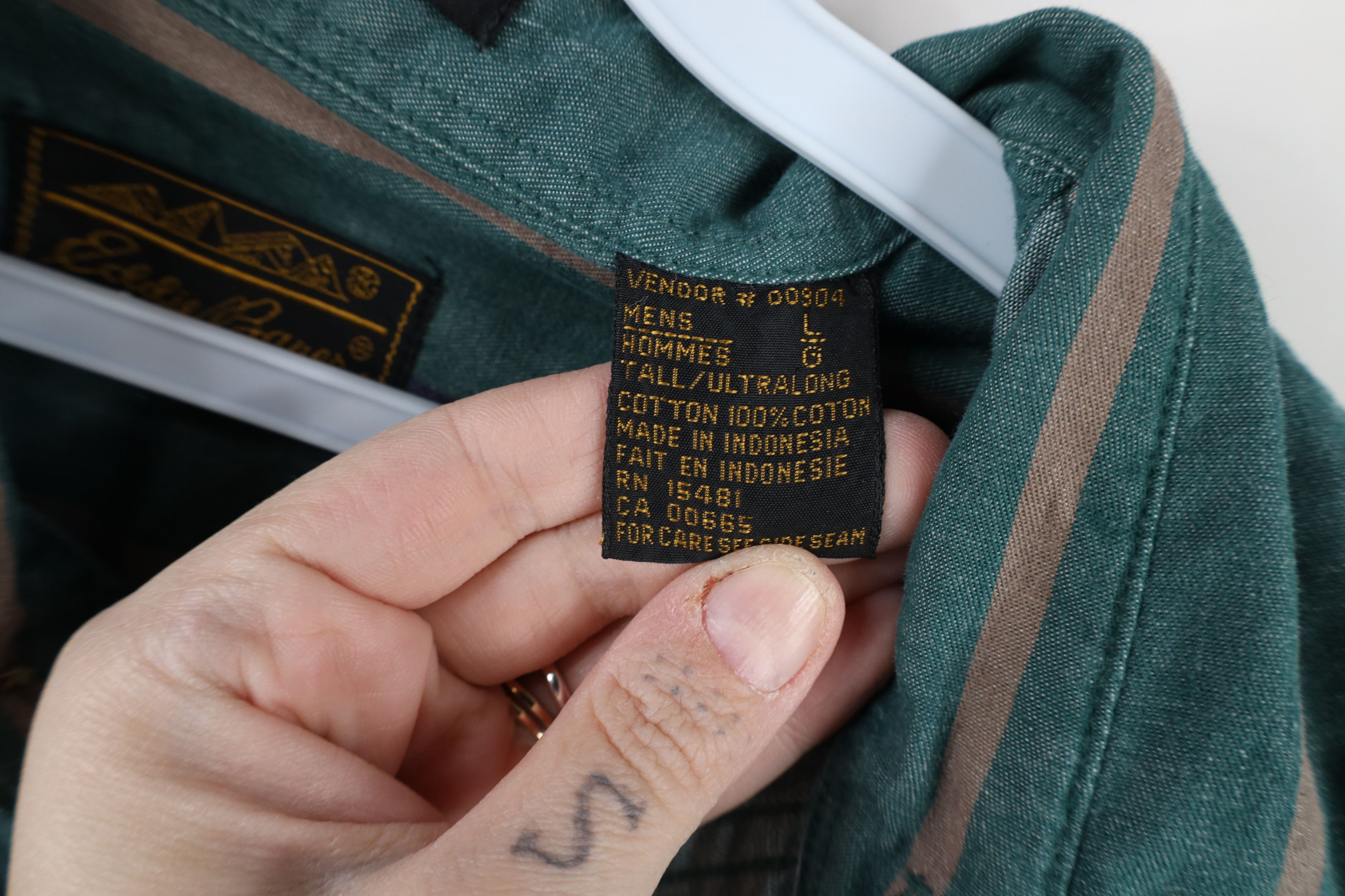 Eddie Bauer × Vintage Vintage 90s Eddie Bauer Striped Rufton Twill Button Shirt Size US L / EU 52-54 / 3 - 8 Thumbnail