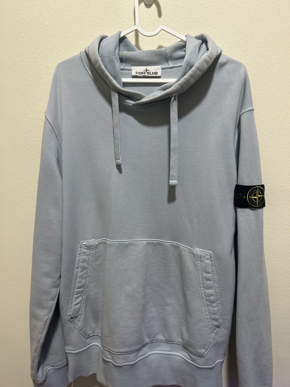 Stone Island Plain Blue Hoodie