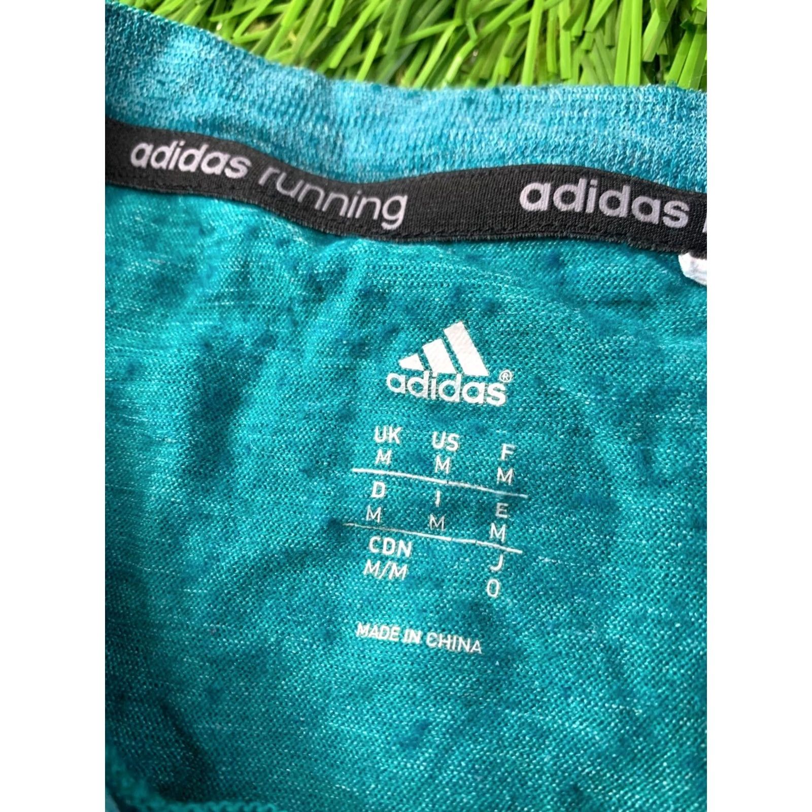 Adidas ADIDAS Adistar Running T-Shirt Men M Green and Black Short Sleeve Crew Neck 2015 Training Jersey Size US M / EU 48-50 / 2 - 6 Thumbnail