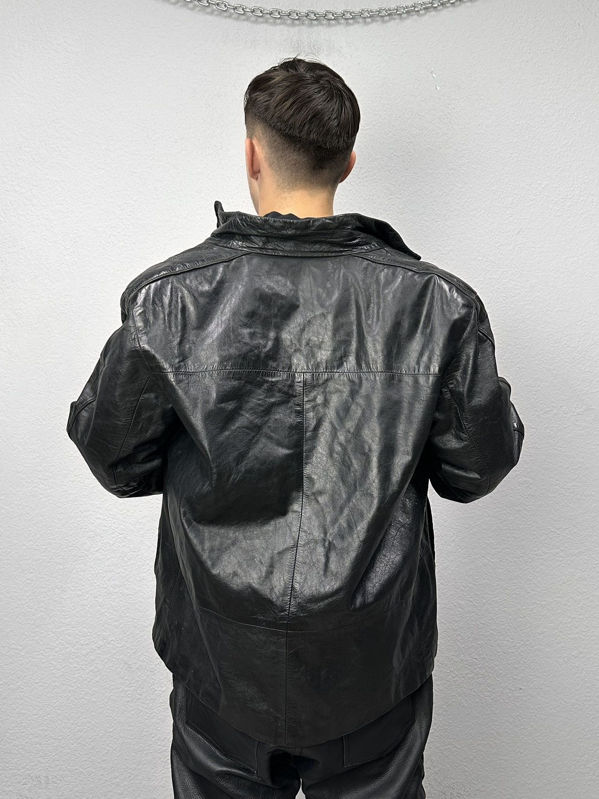 14th Addiction Vintage Leather Jacket Diesel Style Avantgarde IfSixWasNine Size US M / EU 48-50 / 2 - 15 Thumbnail