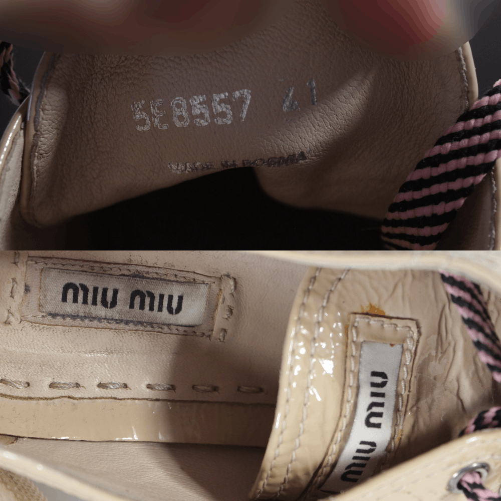 Miu Miu Rocks Patent Leather Sneakers Size US 10.5 / IT 40.5 - 10 Thumbnail