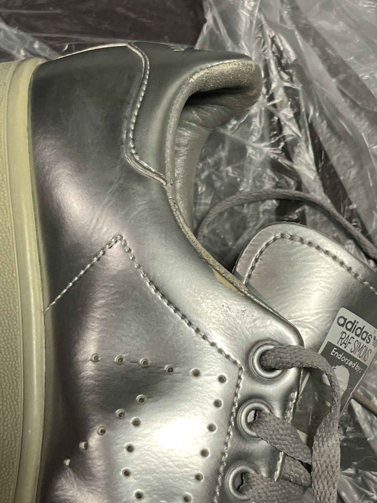 Adidas × Designer × Raf Simons Adidas x Raf Simons Stan Smith (Metallic Silver) Size US 8 / EU 41 - 6 Thumbnail