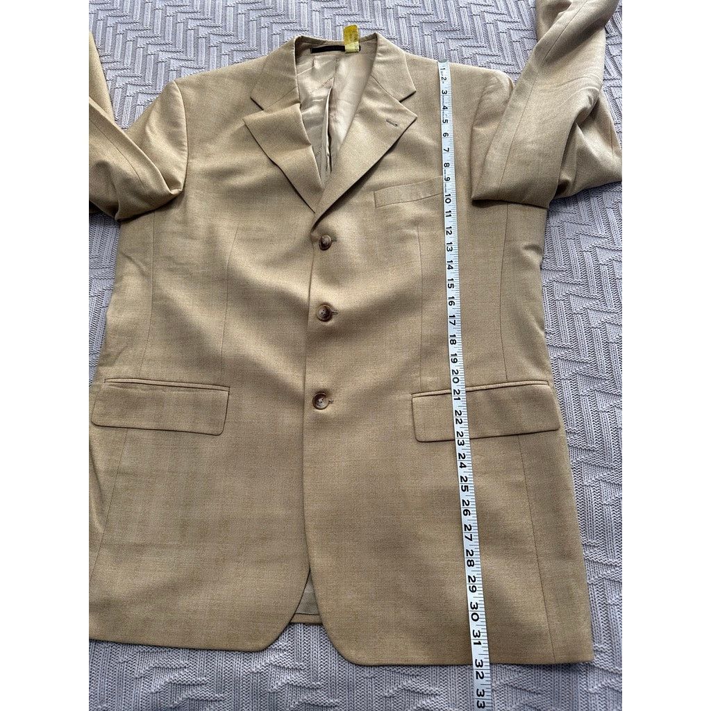 Pierre Cardin Weingarten Koln Pierre Cardin khaki wool three button blazer Size 44R - 8 Thumbnail