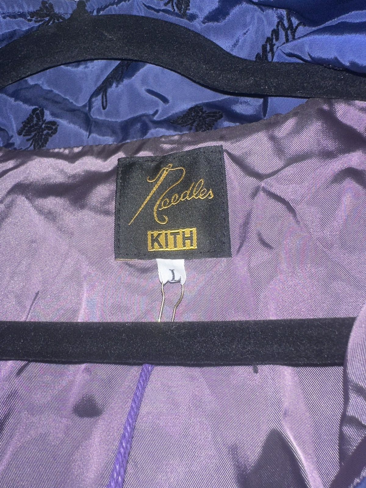Kith × Needles KITH x NEEDLES Flocked Nylon Coaches Jacket Size US L / EU 52-54 / 3 - 12 Thumbnail