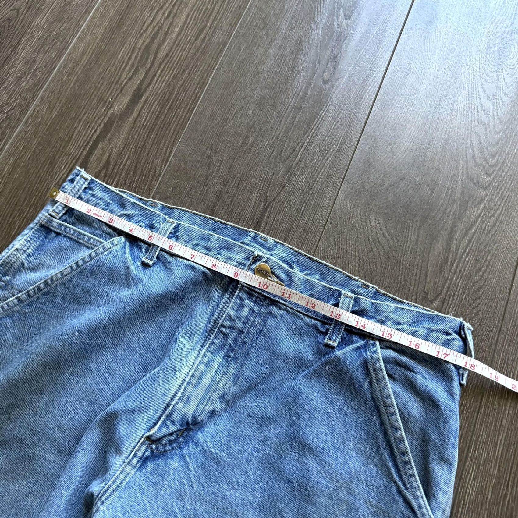 Carhartt VINTAGE Carhartt Jeans Mens 36x32 Blue Carpenter Baggy Denim Workwear Distressed Size US 36 / EU 52 - 7 Thumbnail