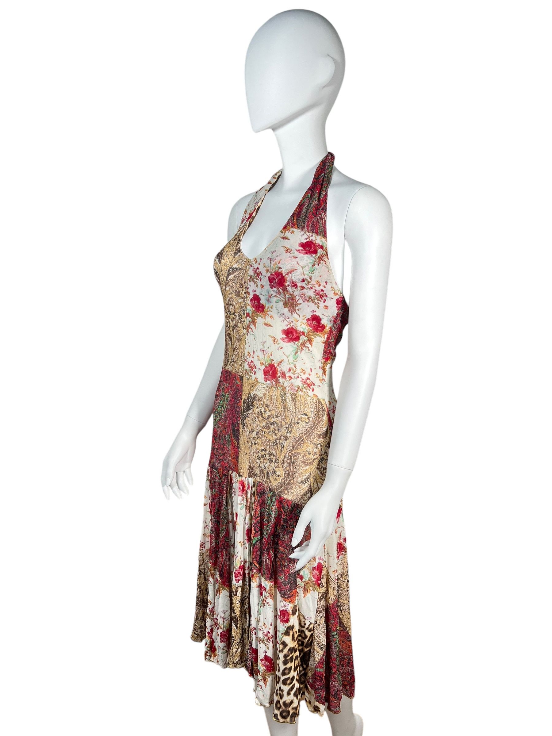 Roberto Cavalli Roberto Cavalli 2004 Patchwork Baroque Animal Print Dress Size S / US 4 / IT 40 - 2 Thumbnail