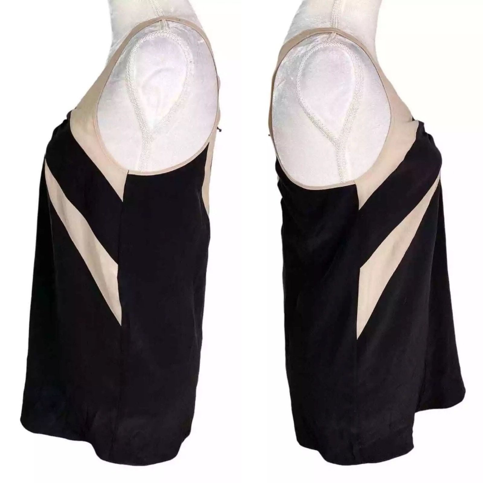 Faith Connexion Faith Connexion Top Tank 4 Silk Black Beige Semi Sheer New Size S / US 4 / IT 40 - 7 Thumbnail