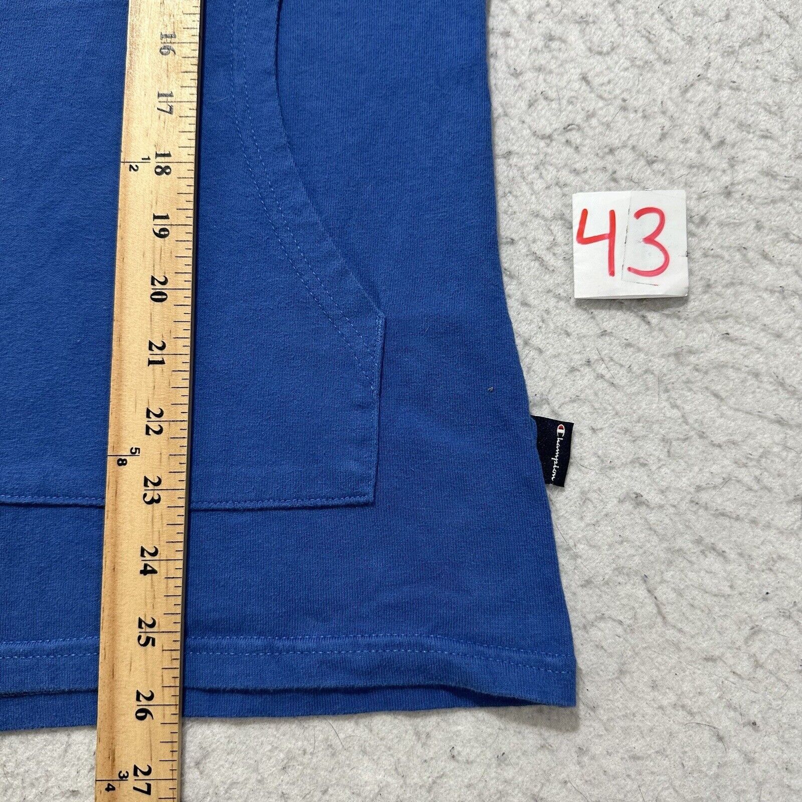 Champion Champion Small Hoodie Blue Drawstring Sweatshirt White Logo Size S / US 4 / IT 40 - 9 Thumbnail