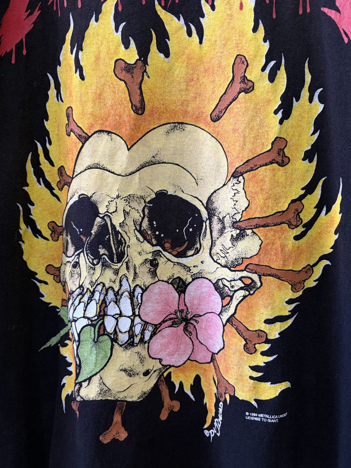 Giant Vintage 1994 Metallica Pushead Skull Sun Giant Tee L Size US L / EU 52-54 / 3 - 8 Thumbnail