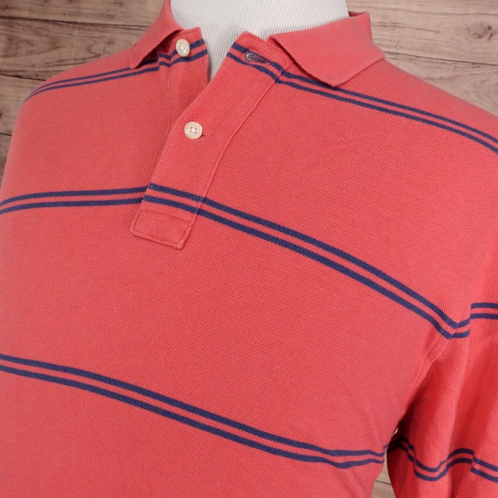 J.Crew J.CREW Polo Shirt Mens L Striped 100% Cotton Collared Short Sleeve Casual Polo Shirt Navy Stripe Pattern Size US L / EU 52-54 / 3 - 2 Thumbnail