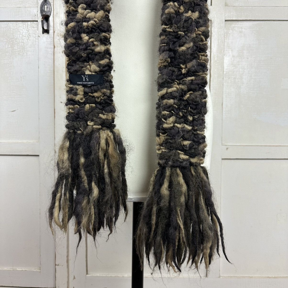 Yohji Yamamoto Y’s By Yohji Yamamoto Chunky Knit Scarf With Fringe Size ONE SIZE - 6 Thumbnail