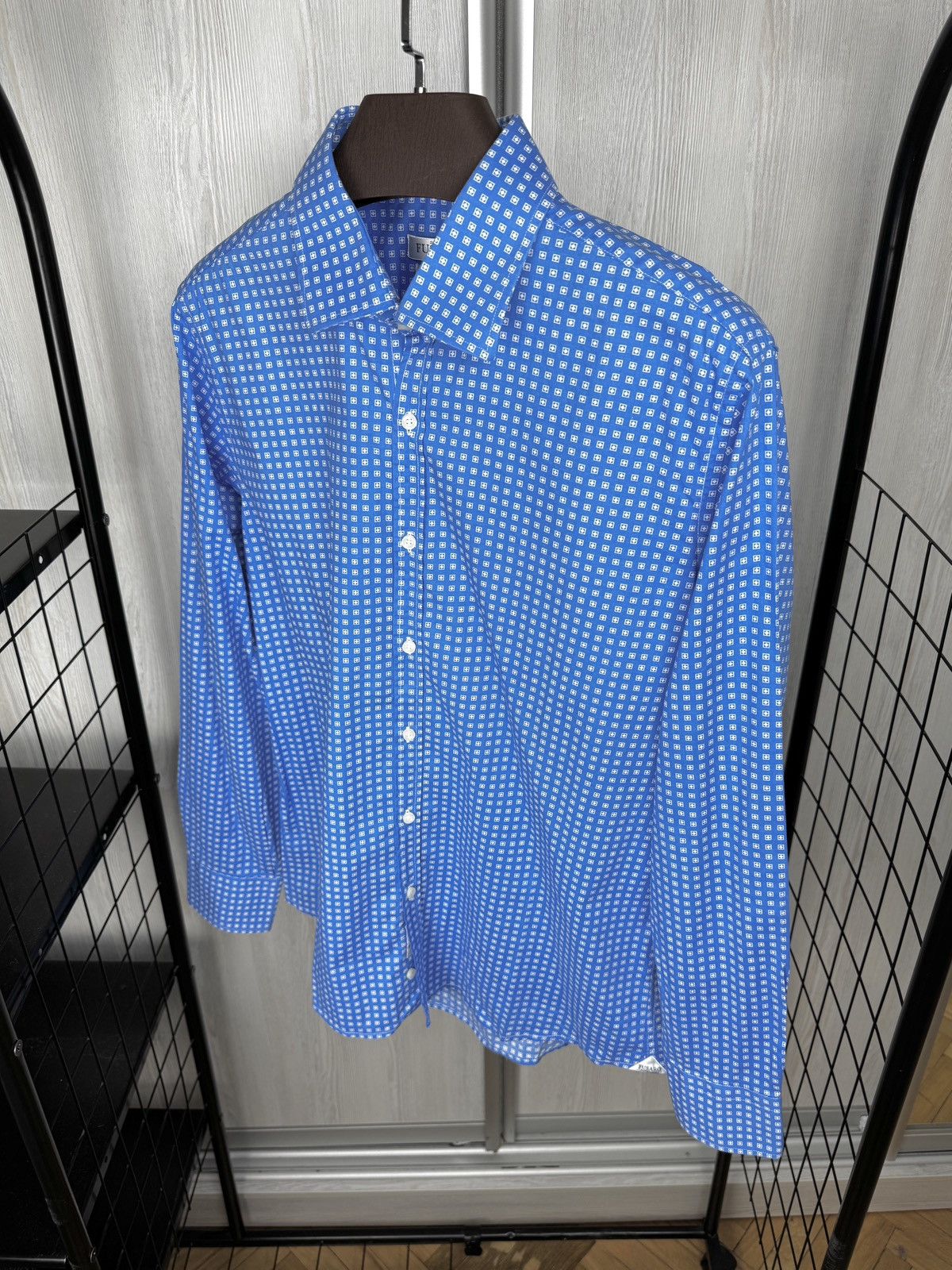 Other Antonio Fusaro Napoli Dal 1893 blue cotton patterned shirt Size US XL / EU 56 / 4 - 6 Thumbnail