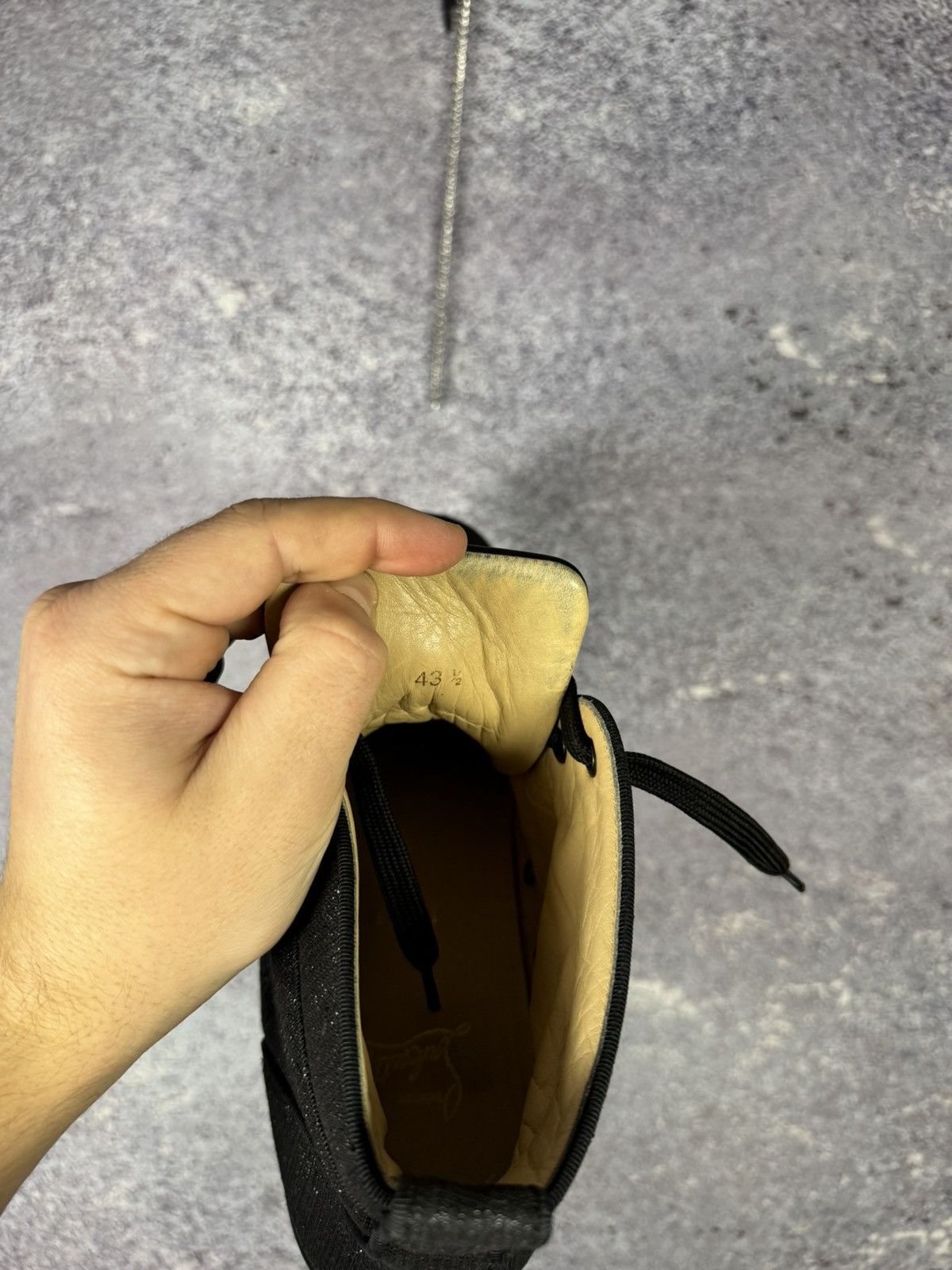 Christian Louboutin Christian Louboutin 43 1/2 sneaker sneakers high top black Size US 10.5 / EU 43-44 - 19 Thumbnail