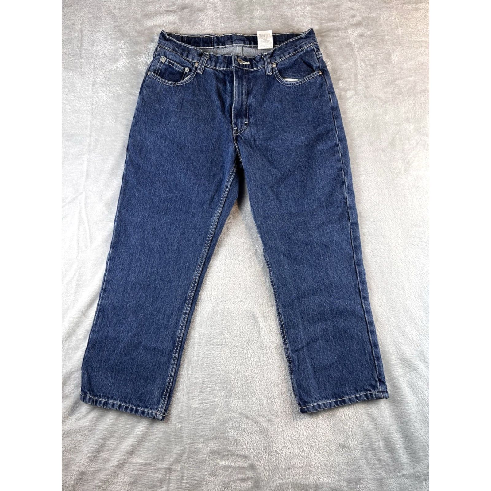 Jordache VINTAGE Jordache Jeans Women 9/10 Blue Med Wash Denim Straight Mid Rise Stretch Fit Classic 80s Womens Size 30" / US 8 / IT 44 - 2 Thumbnail